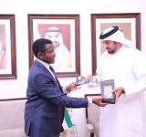 The Katikkiro Meets the Minister of Economy and Trade in Sharjah, Sheikh Majid Faisal Al Qasimi
